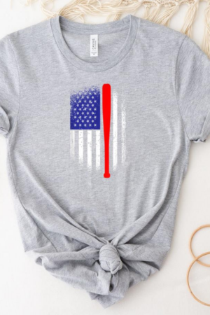 American Flag Baseball 4th Of July Memorial Day T-Shirt