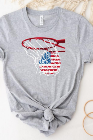 American Patriotic Basketball US Flag T-Shirt