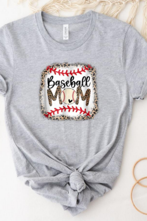 Baseball Mom Leopard Softball T-Shirt