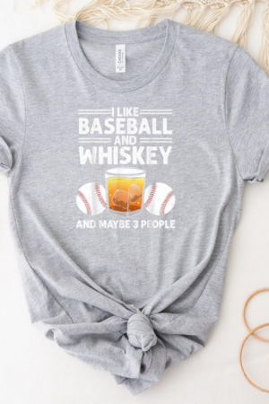 Baseball Whiskey Scotch Fan T-Shirt