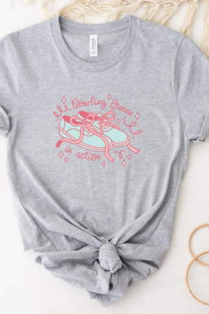Bowling Queen Quote Design T-Shirt