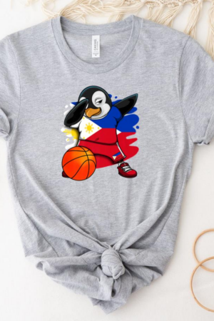 Dabbing Penguin Philippines Basketball Fans T-Shirt