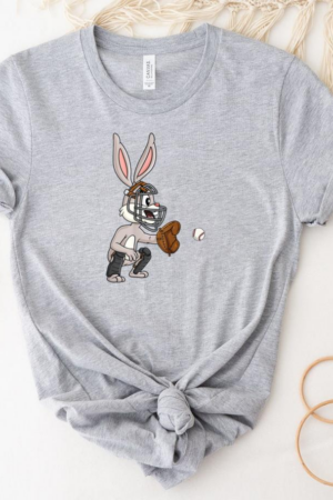 Easter Day Rabbit Baseball Catcher T-Shirt