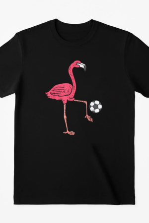 Flamingo Playing Soccer T-Shirt