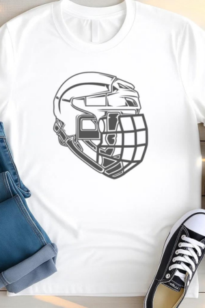 Hockey Goalie Filled Stroke Mask T Shirt