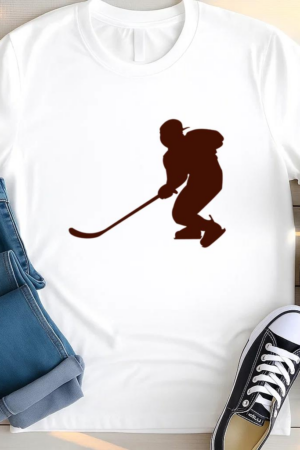 Hockey Ice Player Silhouette T Shirt