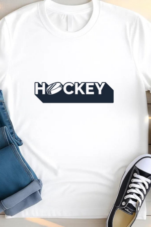 Hockey Label Cut Out T Shirt