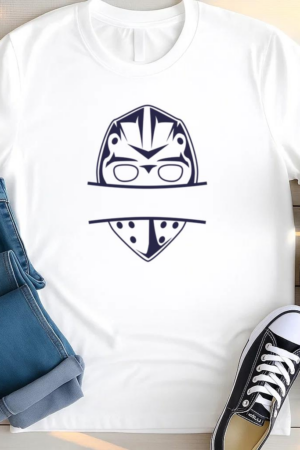 Hockey Mask Label Cut Out T Shirt