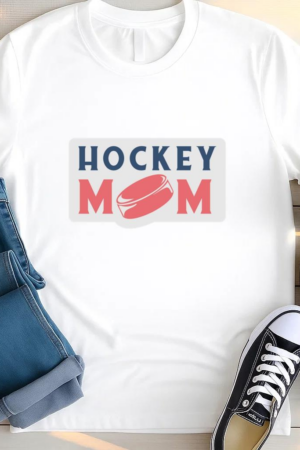Hockey Mom Quote Lettering T Shirt