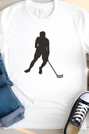Hockey Player From The Front Silhouette T Shirt