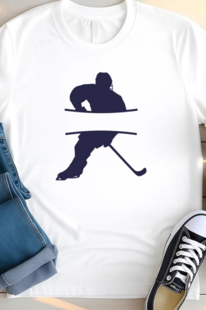 Hockey Player Label Silhouette T Shirt