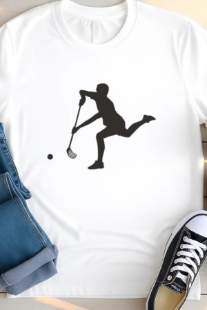 Hockey Player Running Silhouette T Shirt