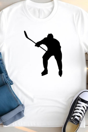 Hockey Player Shoot Silhouette T Shirt