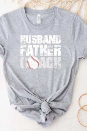Husband Father Coach Softball Baseball Dad T-Shirt