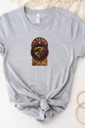 id rather be fishing typographic T-Shirt