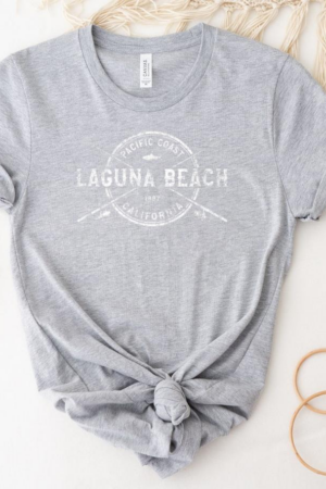Laguna Beach CA Vintage Crossed Fishing Rods T-Shirt