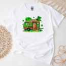 Leopard Shamrock Camping RV T Shirt