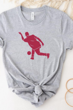 Man Bowling And Ball Silhouette T-Shirt