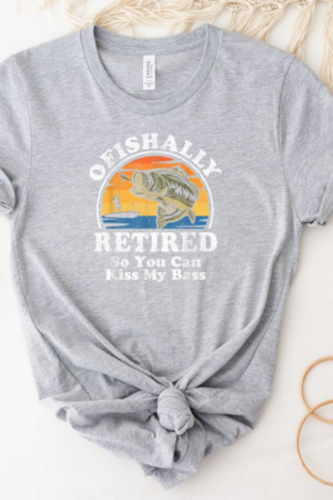 Ofishally Retired Fishing T-Shirt