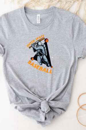 Outer Space Astronaut Baseball Sports T-Shirt