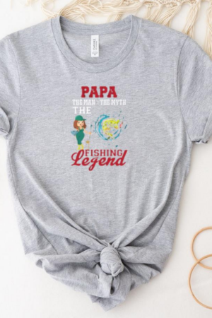 papa man math fishing legend T-Shirt