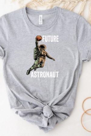 Rocket Space Astronaut Basketball T-Shirt