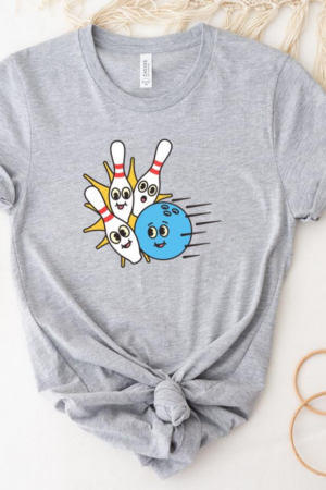 Spare Retro Cartoon Bowling T-Shirt
